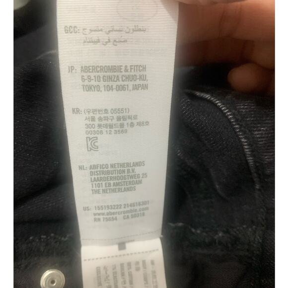 Abercrombie & Fitch Criss Cross Waist 90's Slim Straight Ultra High Rise Jean 34 - Picture 5 of 5